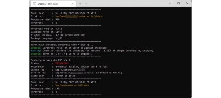 Scanner show warning